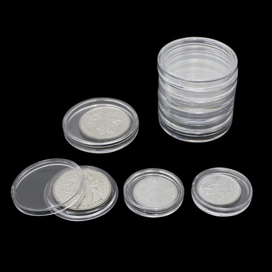 10Pcs/Lot Transparent Plastic Coin Holder Coin Collecting Box Case for Coins Storage Capsules Protection Boxes Container 18-40Mm